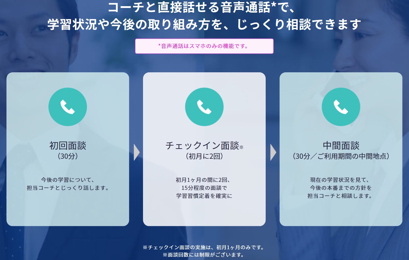 電話面談スクリーンショット